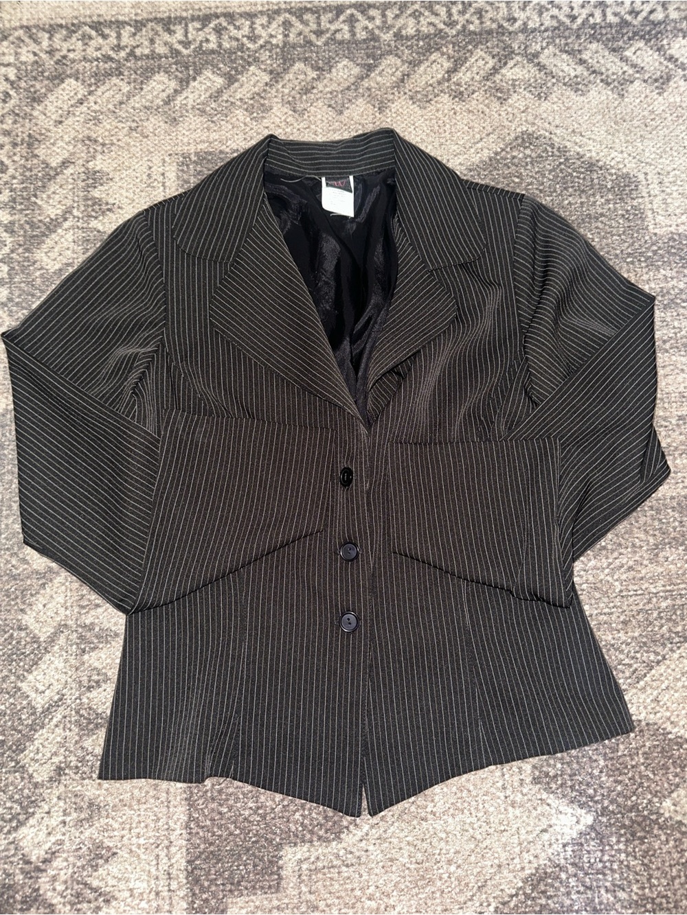 Wrapper Black Pinstripe Women's Blazer Jacket